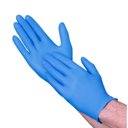 Vguard A1EA2, Nitrile Exam Gloves, 5 mil Palm, Nitrile, Powder-Free, Medium, 1000 PK, Blue A1EA22